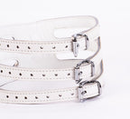 Designer Traingo Collar Made in Calf Softy Leather White