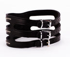 Designer Traingo Collar Made in Calf Softy Leather Black