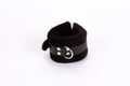 Handcuff Design Made in Calf Softy Leather and Puffed Fur Black