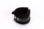 Handcuff Design Made in Calf Softy Leather and Puffed Fur Black