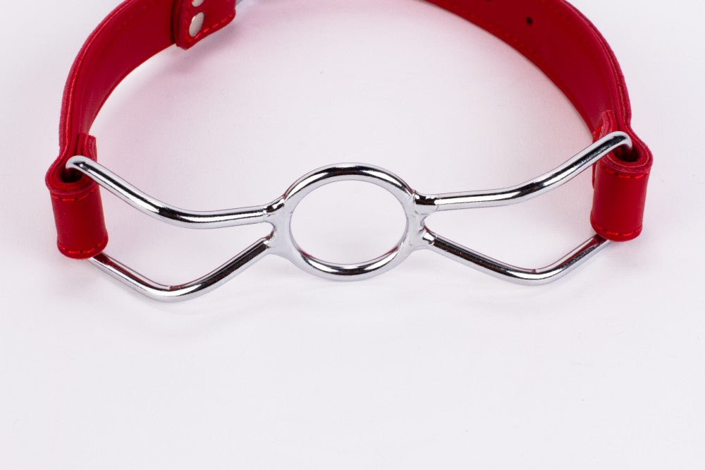 Calf Softy Leather Top and Lamb Leather Padding with Stainless Steel Mouth Piece Red