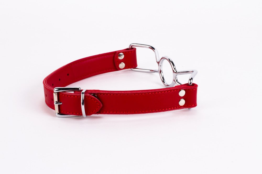 Calf Softy Leather Top and Lamb Leather Padding with Stainless Steel Mouth Piece Red