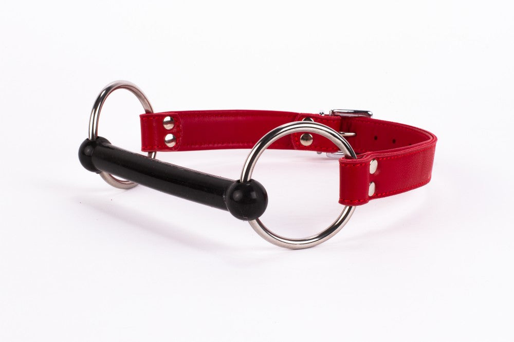 Calf Softy Leather Top and Lamb Leather padding with Silicone Mouth Piece Red