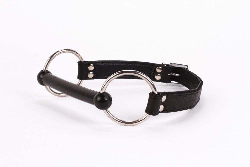 Calf Softy Leather Top and Lamb Leather padding with Silicone Mouth Piece Black