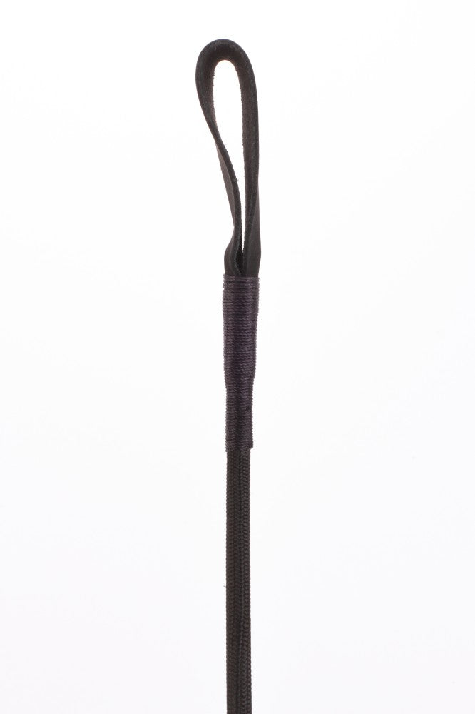 Nylon Stick with Neon Strip and Goat Kid Leather Handle Nubuck Leather Black