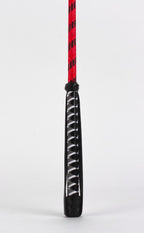 Nylon Stick with Neon Strip and Goat Kid Leather Handle Nubuck Leather Top Red