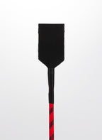 Nylon Stick with Neon Strip and Goat Kid Leather Handle Nubuck Leather Top Red