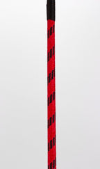 Nylon Stick with Neon Strip and Goat Kid Leather Handle Nubuck Leather Top Red