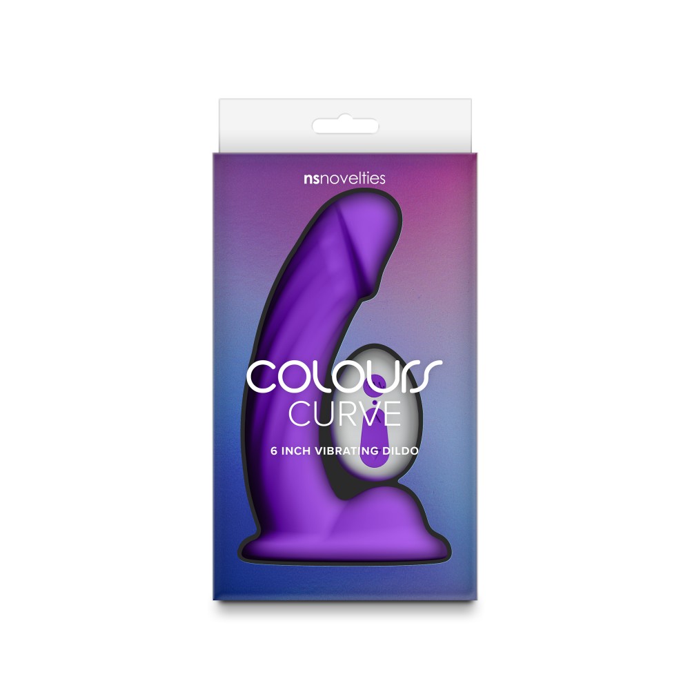 Colours - Curve - Vibrating - 6" Dildo - Purple