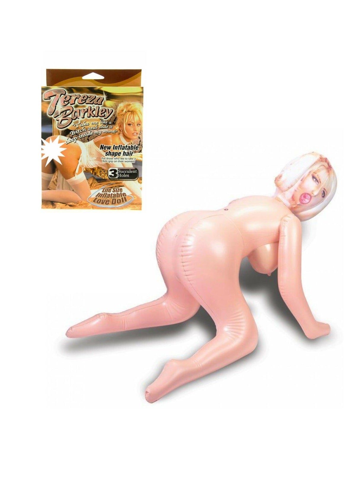 Tereza Barkley - Felfújható szexbaba térdelő pózban